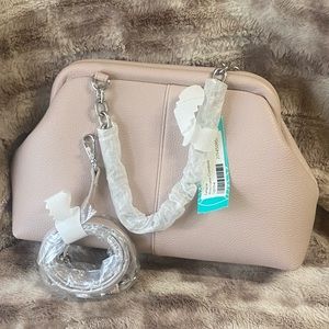 CAMPSITE MINOO FRAME CROSSBODY W/ CHAIN LIGHT PINK